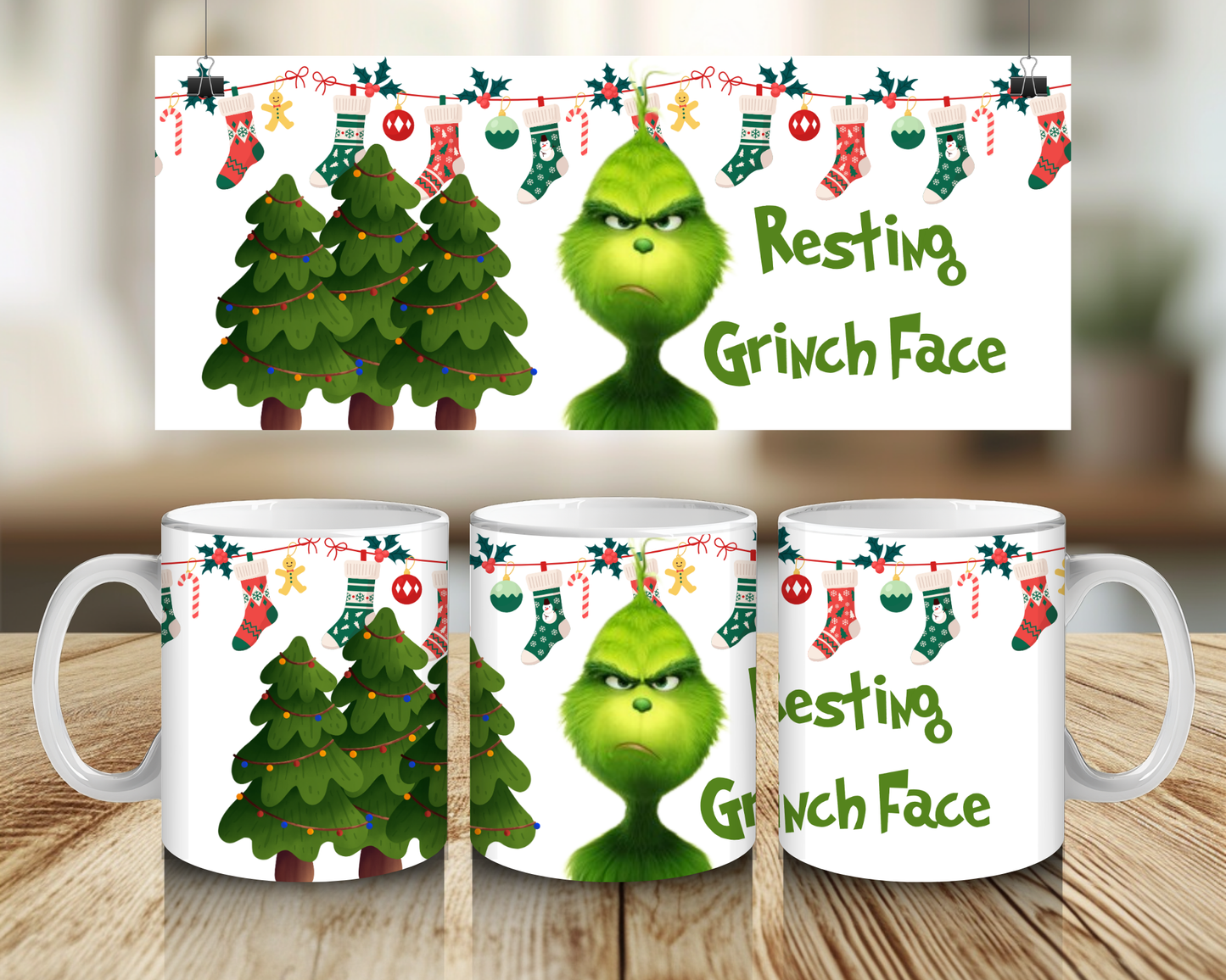 Resting Grinch Face 11oz Mug