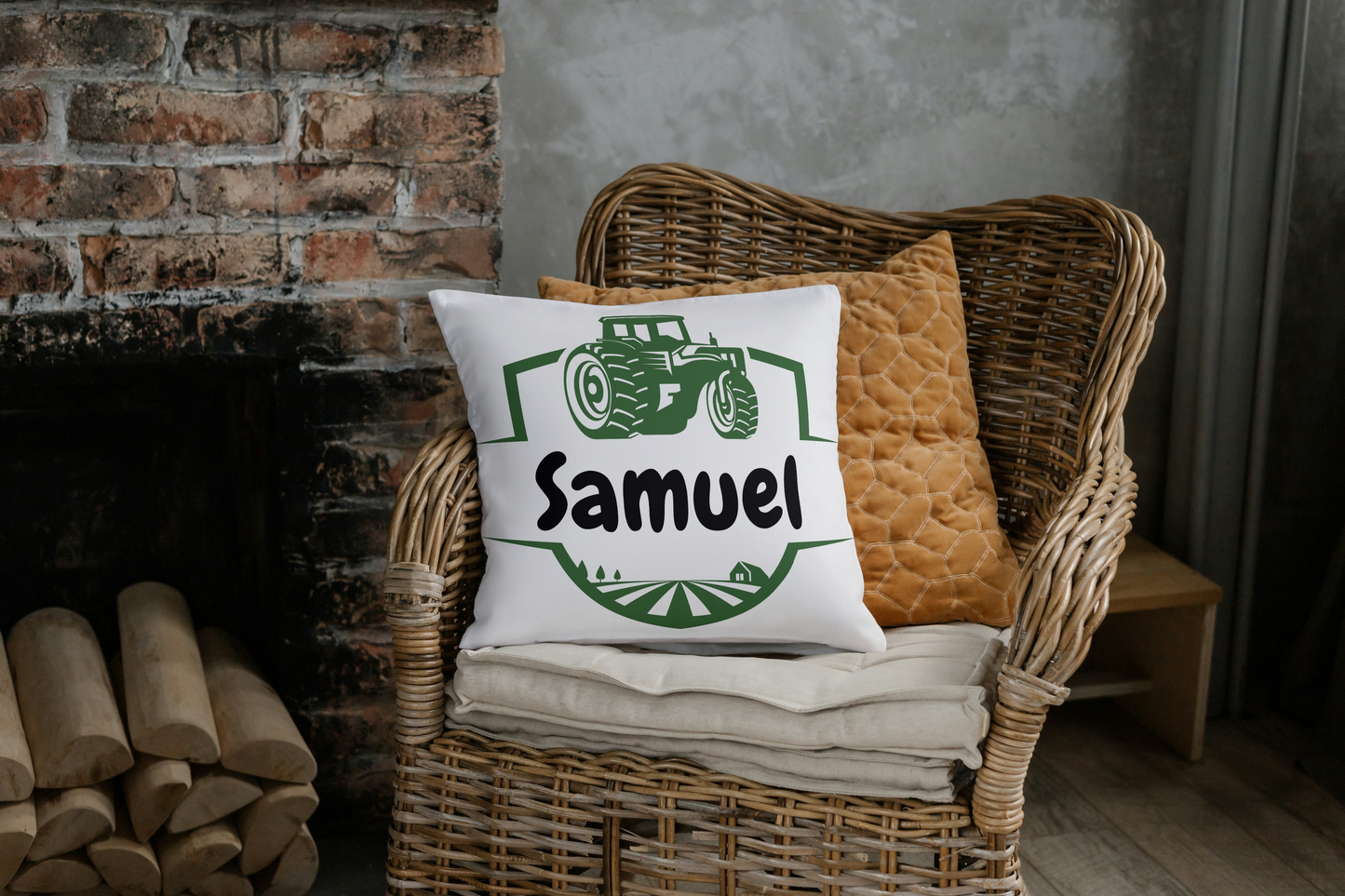 Tractor cushion - custom name