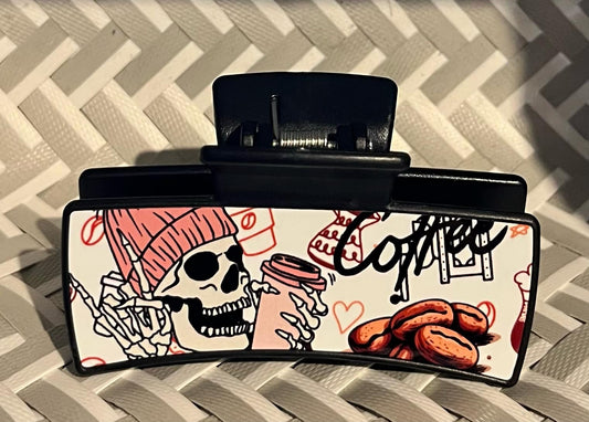 Coffee Skull - Claw Clip