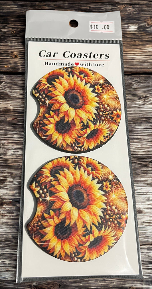 Sunflowers - Car Coasters
