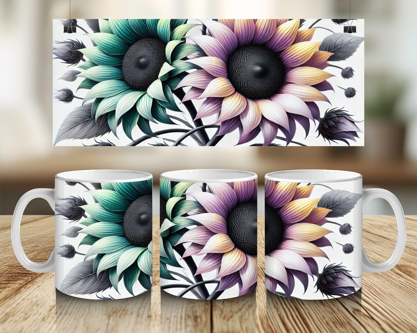 Ombre Sunflowers 11oz