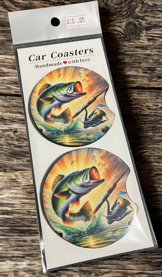 Fish N Reel - Car Coasters