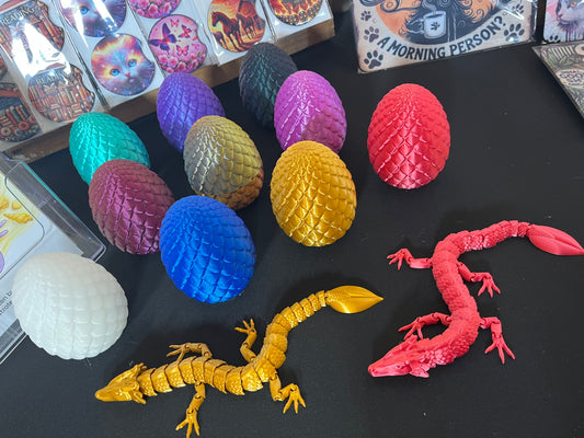 3D Articulated Dragons and Eggs