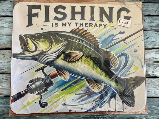 Fishing Is My Therapy - Mouse Pad